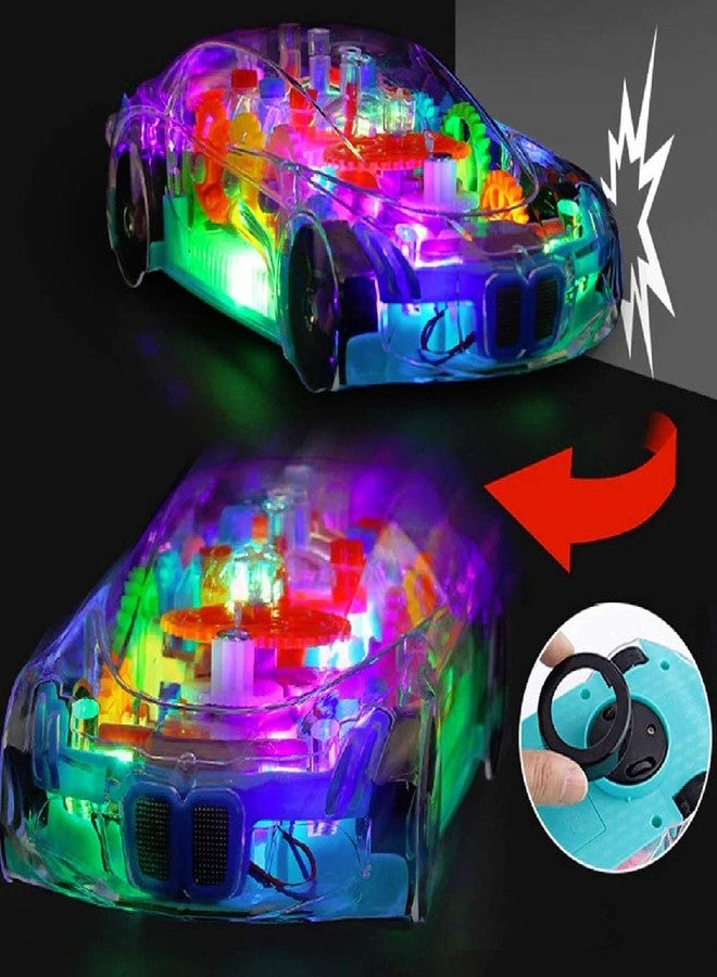 IVAR 360 Degree Rotating Transparent Concept Racing Car with 3D Flashing Led Light Music for Kids - Image 2